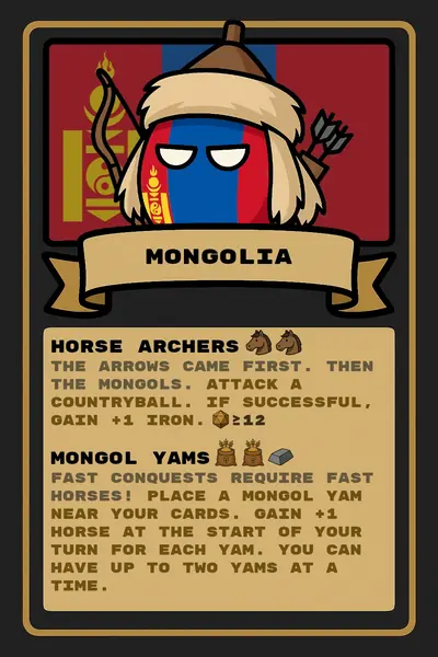 Mongolia countryball card