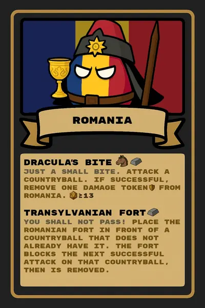 Romania countryball card