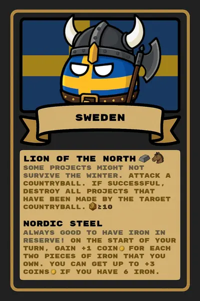 Sweden countryball card