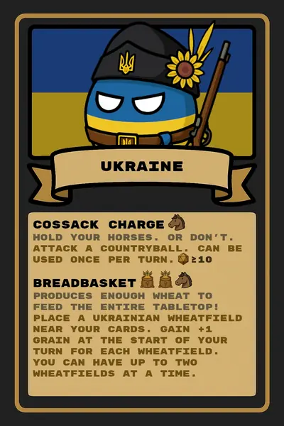 Ukraine countryball card
