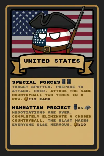 United States countryball card